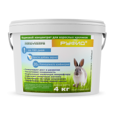 Кормовой концентрат для взрослых кроликов РУФИДЭ, 4 кг